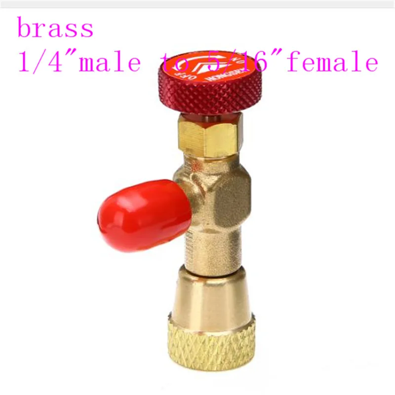 Air Conditioning Refrigerant Valve Adapter 1/4" Male To 5/16" Female Hose Flow Control Valves
Air Conditioning Refrigerant Valve Adapter 1/4" Male To 5/16" Female Hose Flow Control Valves