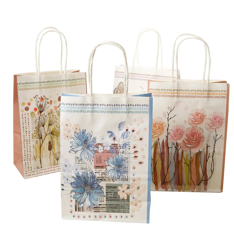 10Pcs Kawaii printed Flower kraft paper bag Festival gift bags Paper bags with handles children gift bags 25*18*10cm
10Pcs Kawaii printed Flower kraft paper bag Festival gift bags Paper bags with handles children gift bags 25*18*10cm