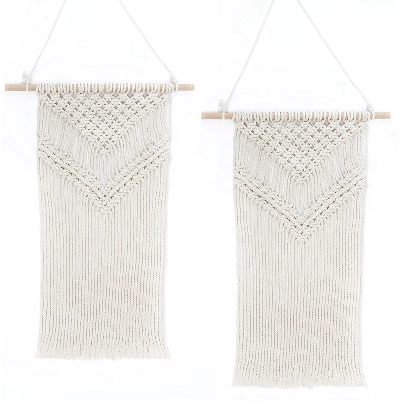 2 Pcs Macrame Wall Hanging, Elegant Stylish Boho Wall Decor, Macrame Wall Decor, Set of 2 Woven Wall Hanging Decoration
2 Pcs Macrame Wall Hanging, Elegant Stylish Boho Wall Decor, Macrame Wall Decor, Set of 2 Woven Wall Hanging Decoration