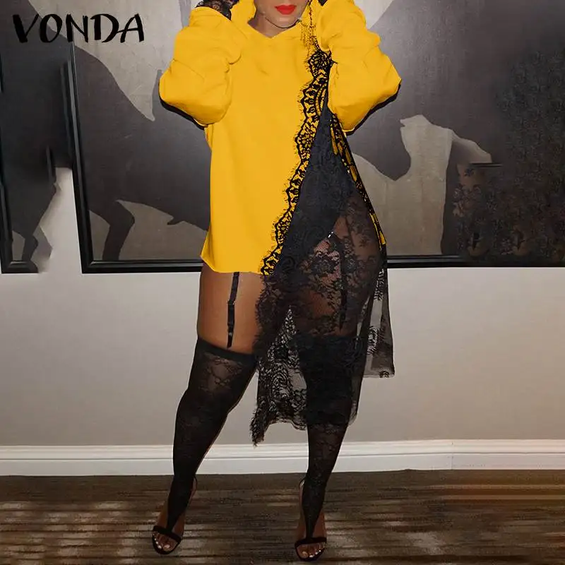 VONDA Women Sweatshirts 2021 Spring Autumn Lace Patchwork Hooded Sweatshirts Oversize Long Sleeve Hooded Blouse Bohemian Blusas 
VONDA Women Sweatshirts 2021 Spring Autumn Lace Patchwork Hooded Sweatshirts Oversize Long Sleeve Hooded Blouse Bohemian Blusas