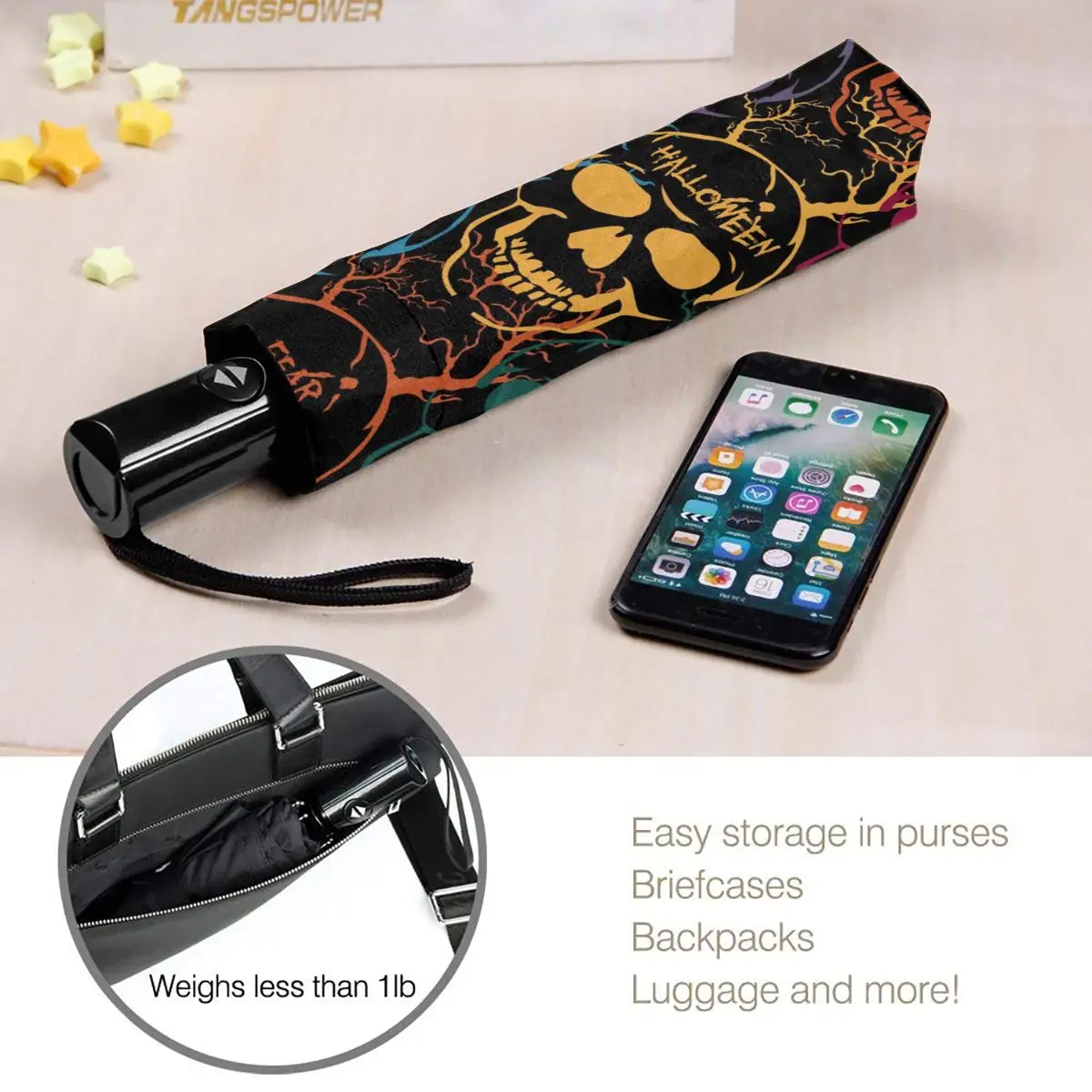 Wind Resistant Folding Automatic Umbrella Women Auto Halloween Colorful Skulls Windproof Umbrellas Rain For Men Parasol
Wind Resistant Folding Automatic Umbrella Women Auto Halloween Colorful Skulls Windproof Umbrellas Rain For Men Parasol