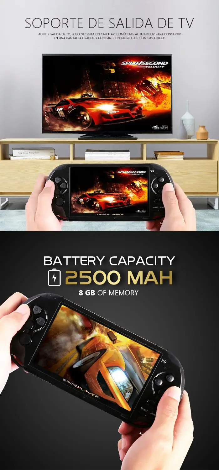 DATA FROG Handheld Video Game Player Support TV Out Put With MP3/Movie Camera Multimedia For X9 Gaming Console Save Games
DATA FROG Handheld Video Game Player Support TV Out Put With MP3/Movie Camera Multimedia For X9 Gaming Console Save Games