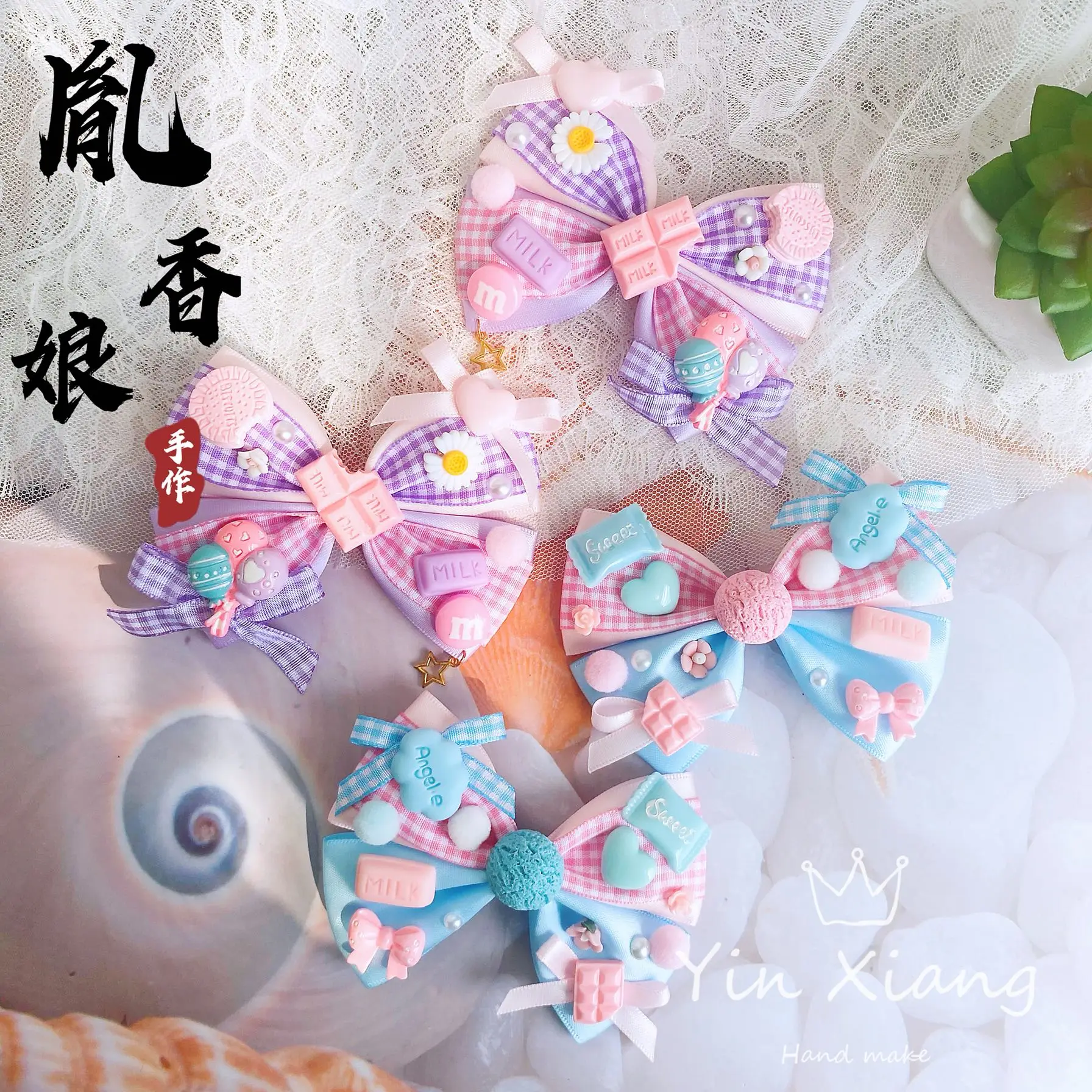 Original sweet lolita small things lo mother lolita side clip pink blue bow hairpin black sweet
Original sweet lolita small things lo mother lolita side clip pink blue bow hairpin black sweet