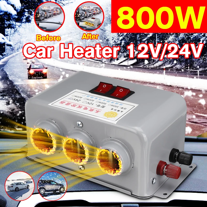 800W 12V/24V Heater Fan Car Heater Defroster Dual Control Winter Auto Truck Heating Fan Interior Warmer Windscreen Dryer
800W 12V/24V Heater Fan Car Heater Defroster Dual Control Winter Auto Truck Heating Fan Interior Warmer Windscreen Dryer