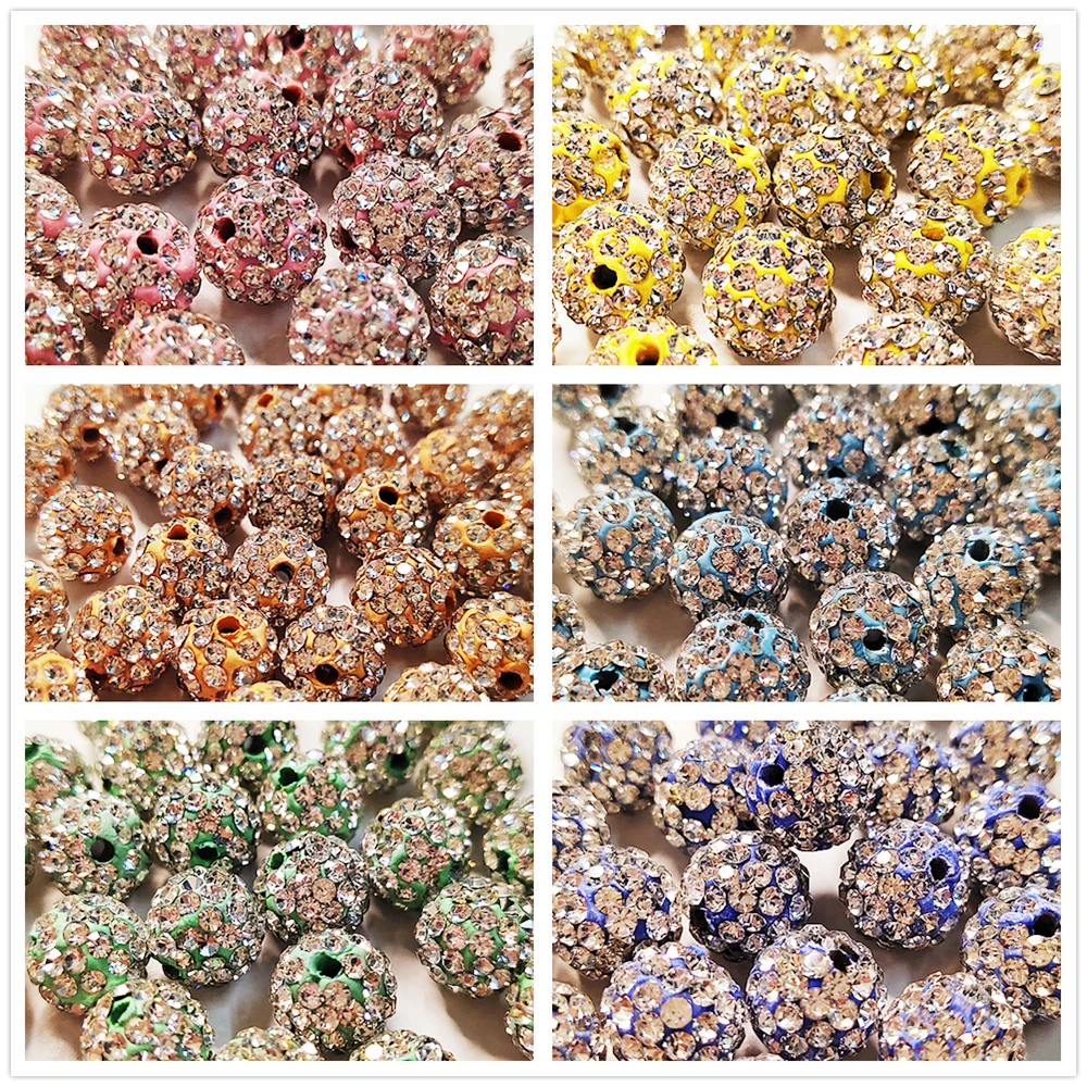 AAAA+Quality 10mm Crystal Clear Polymer Clay with 6 Rows Glitter Glass Rhinestone Ball Shamballa Beads For Necklace Bracelet
AAAA+Quality 10mm Crystal Clear Polymer Clay with 6 Rows Glitter Glass Rhinestone Ball Shamballa Beads For Necklace Bracelet