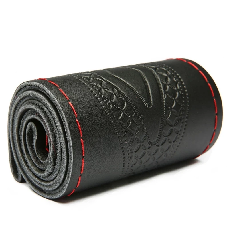 37-38CM Wheel Cover Genuine Leather Fashion Car Steering Wheel Cover Steering-Wheel Braid With Needle Thread Funda Volante
37-38CM Wheel Cover Genuine Leather Fashion Car Steering Wheel Cover Steering-Wheel Braid With Needle Thread Funda Volante