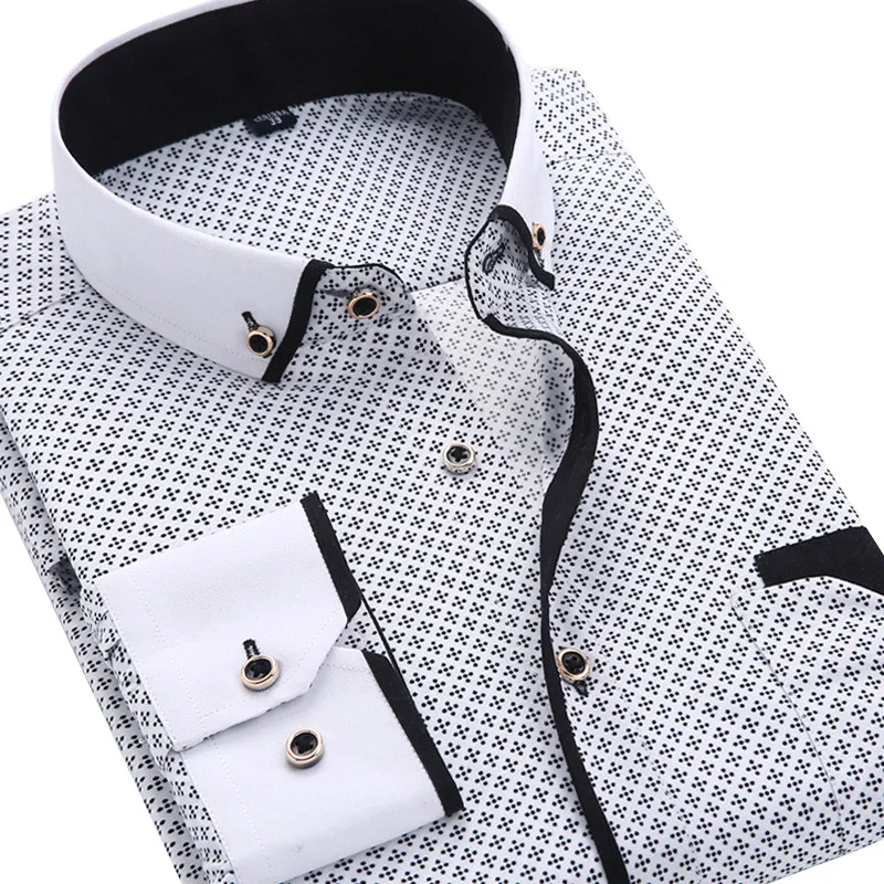 2020 Men Fashion Casual Long Sleeved Printed shirt Slim Fit Male Social Business Dress Shirt Brand Men Clothing Soft Comfortable
2020 Men Fashion Casual Long Sleeved Printed shirt Slim Fit Male Social Business Dress Shirt Brand Men Clothing Soft Comfortable