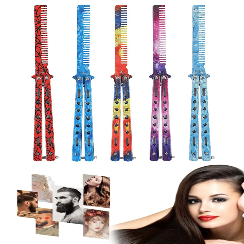 Foldable Comb New 3D Colorful Butterfly Hair Comb Brush Hair Styling Tool Easy To Carry Stainless Steel Practice Training Comb
Foldable Comb New 3D Colorful Butterfly Hair Comb Brush Hair Styling Tool Easy To Carry Stainless Steel Practice Training Comb