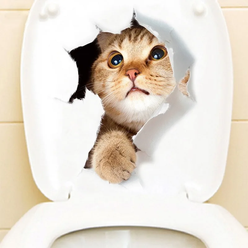 Toilet Stickers 3D Cat Vivid Wall Sticker 2021 Fashion Lovely Animal Pvc Waterproof Decal For Bathroom Toilet Kicthen Decorative
Toilet Stickers 3D Cat Vivid Wall Sticker 2021 Fashion Lovely Animal Pvc Waterproof Decal For Bathroom Toilet Kicthen Decorative