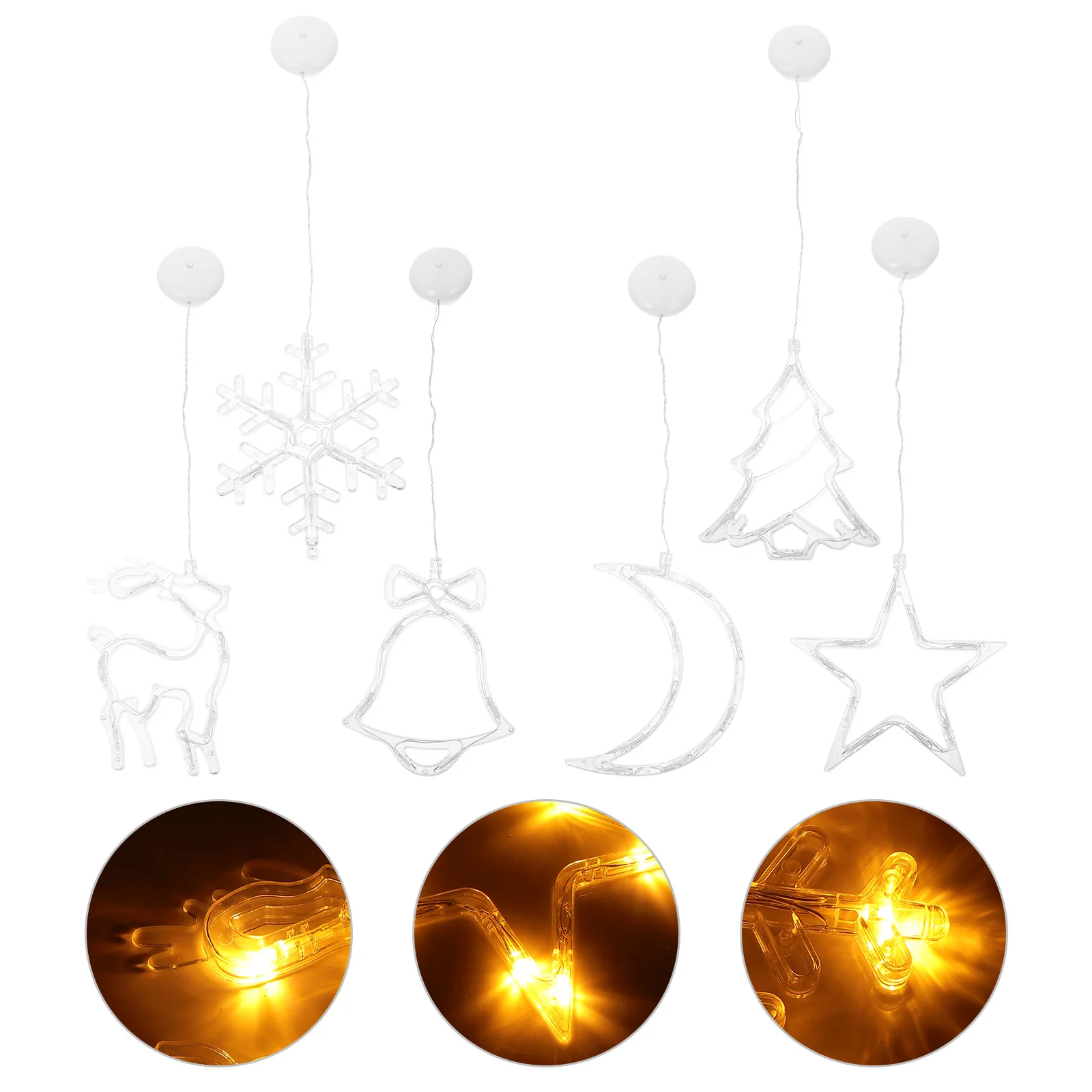 6Pcs Christmas Suction Cup LED Light Party Supplies Curtain Lamp Without Battery
6Pcs Christmas Suction Cup LED Light Party Supplies Curtain Lamp Without Battery