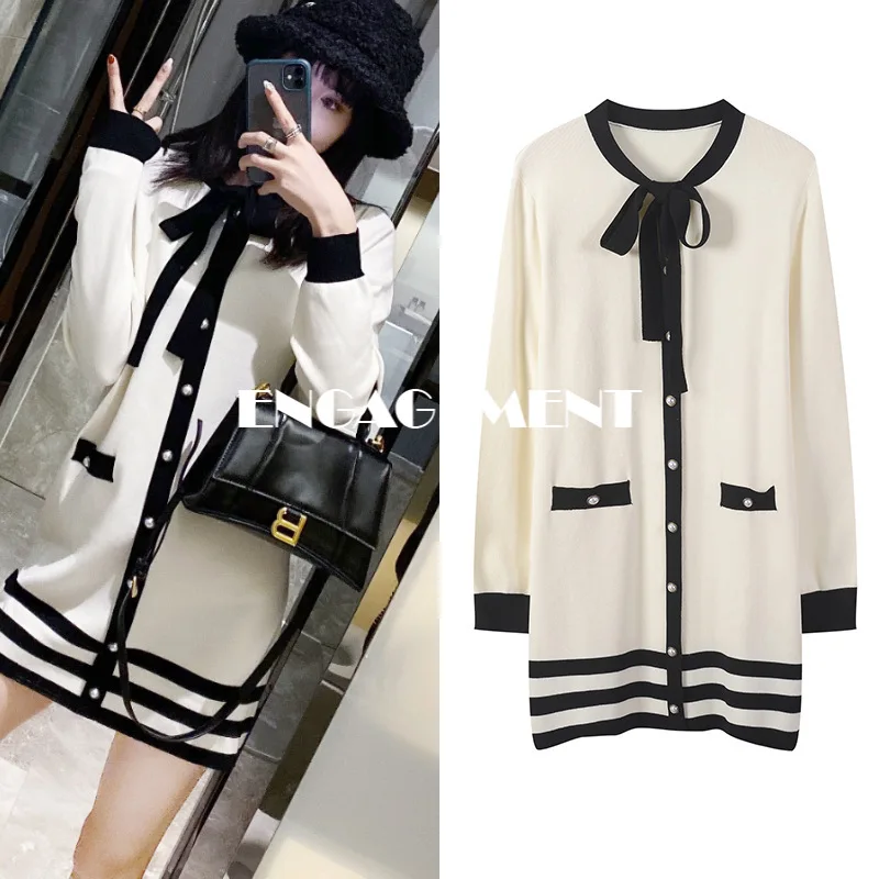 ENGAGEMENT 2021 Autumn Majeth Color Matching Small Fragrance Sweater Skirt with Tie Knit Bottoming Dress
ENGAGEMENT 2021 Autumn Majeth Color Matching Small Fragrance Sweater Skirt with Tie Knit Bottoming Dress