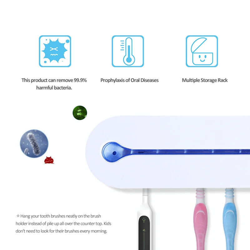 Ultraviolet Toothbrush Sterilizer Toothbrush Holder Fashion Household Automatic Toothpaste Squeezers Dispenser Home Bathroom Set
Ultraviolet Toothbrush Sterilizer Toothbrush Holder Fashion Household Automatic Toothpaste Squeezers Dispenser Home Bathroom Set