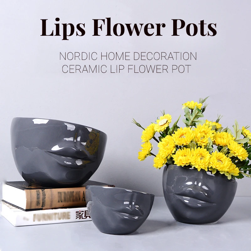 Ceramic Lips Shape Planter Bonsai Flower Pots Mini Plant Pot Basin Micro Vase Bonsai Planter Crafts Potted Pottery Desktop Decor
Ceramic Lips Shape Planter Bonsai Flower Pots Mini Plant Pot Basin Micro Vase Bonsai Planter Crafts Potted Pottery Desktop Decor