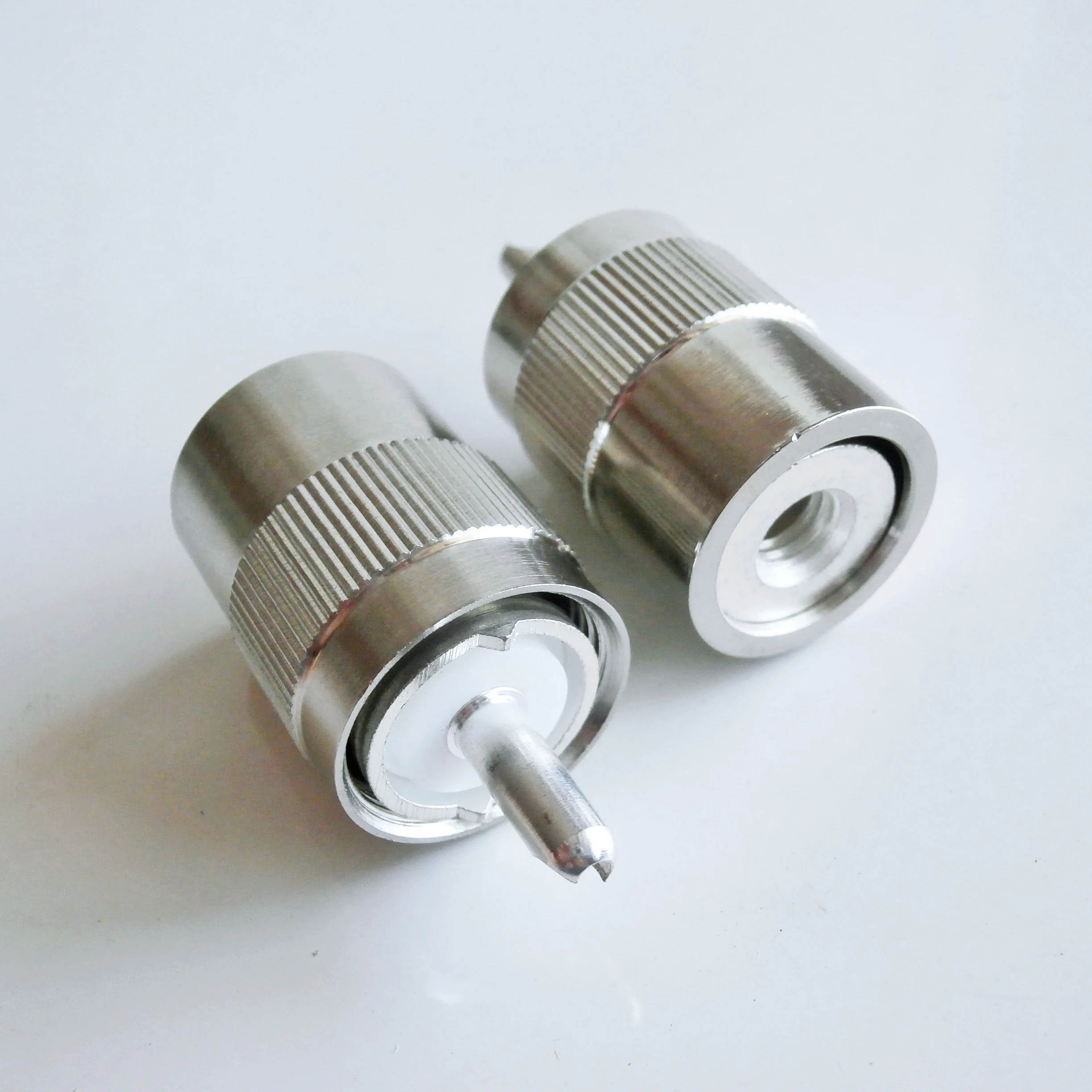 10PCS Connector UHF Male PL259 plug solder RG58 RG142 LMR195 RG400 RF cable Silver
10PCS Connector UHF Male PL259 plug solder RG58 RG142 LMR195 RG400 RF cable Silver