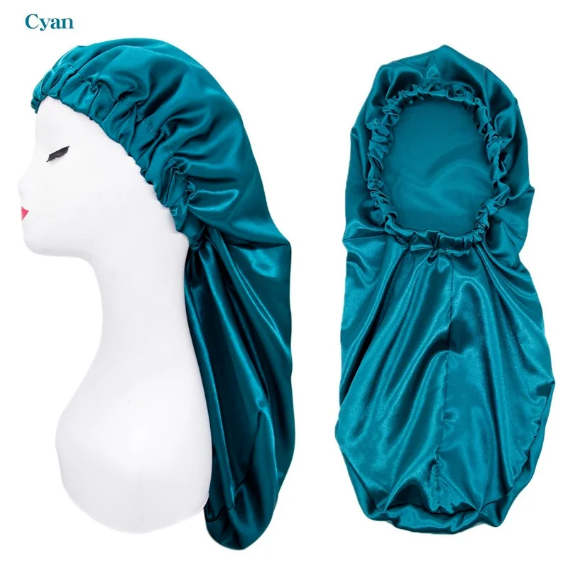 New Single-layer Satin Solid Color Long Night Cap Fashion Stretch Elastic Beauty Shower Cap Stain Bonnets
New Single-layer Satin Solid Color Long Night Cap Fashion Stretch Elastic Beauty Shower Cap Stain Bonnets