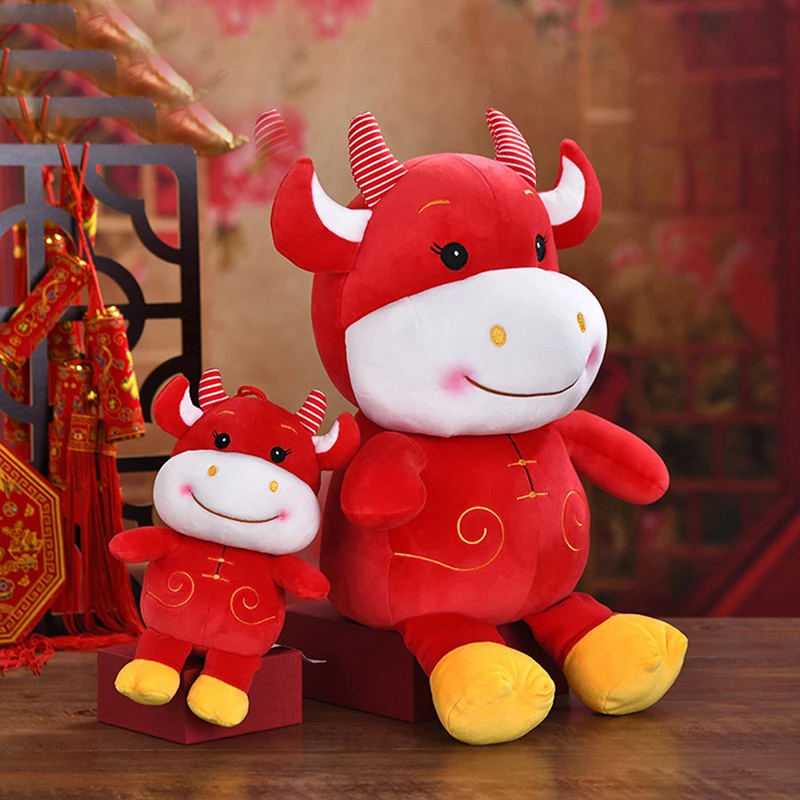1pc Kids Birthday Gift 22cm 2021 New Year Cute Chinese Zodiac Ox Cattle Plush Toys Cute Red Cow Mascot Doll Stuffed For Children
1pc Kids Birthday Gift 22cm 2021 New Year Cute Chinese Zodiac Ox Cattle Plush Toys Cute Red Cow Mascot Doll Stuffed For Children