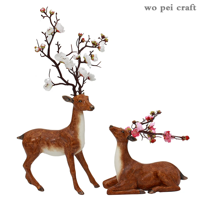 2 Pcs/set Painted Sika Deer Statuette Ornaments Office Study Desktop Adornment Resin Figurine Crafts American Rustic Home Decor
2 Pcs/set Painted Sika Deer Statuette Ornaments Office Study Desktop Adornment Resin Figurine Crafts American Rustic Home Decor