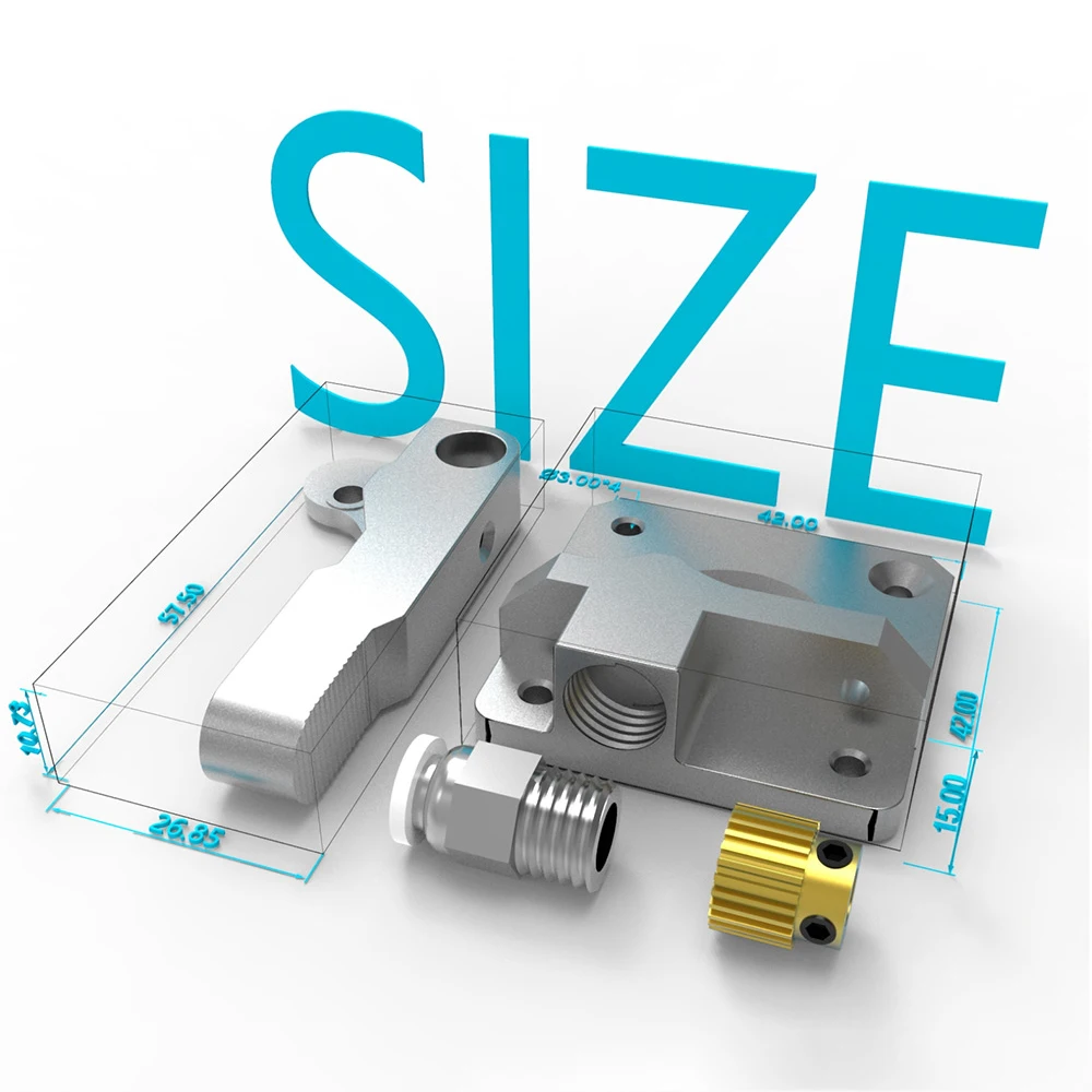 3D Printer DIY Kits MK8 Extruder Upgrade Aluminum Block Bowden Extruder 1.75mm Filament Reprap Extrusion for Ender 3 CR10 Bluer
3D Printer DIY Kits MK8 Extruder Upgrade Aluminum Block Bowden Extruder 1.75mm Filament Reprap Extrusion for Ender 3 CR10 Bluer