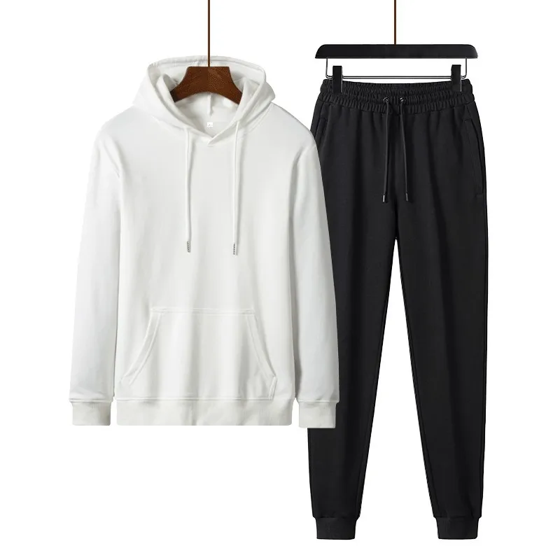 Cotton Casual Sweatpants and Hoodie Set Mens Tracksuits Two Piece Set Autumn and Winter Solid Men Clothing Hoodies Sweat Suits 
Cotton Casual Sweatpants and Hoodie Set Mens Tracksuits Two Piece Set Autumn and Winter Solid Men Clothing Hoodies Sweat Suits