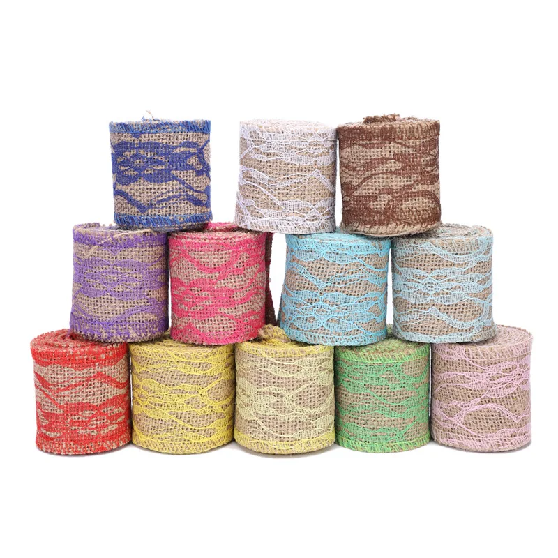 2meters 6cm Burlap Ribbon Lace Roll Crafts Ribbon Twine Rope for Wedding Decorations Party Decor DIY Crafts(random color)
2meters 6cm Burlap Ribbon Lace Roll Crafts Ribbon Twine Rope for Wedding Decorations Party Decor DIY Crafts(random color)