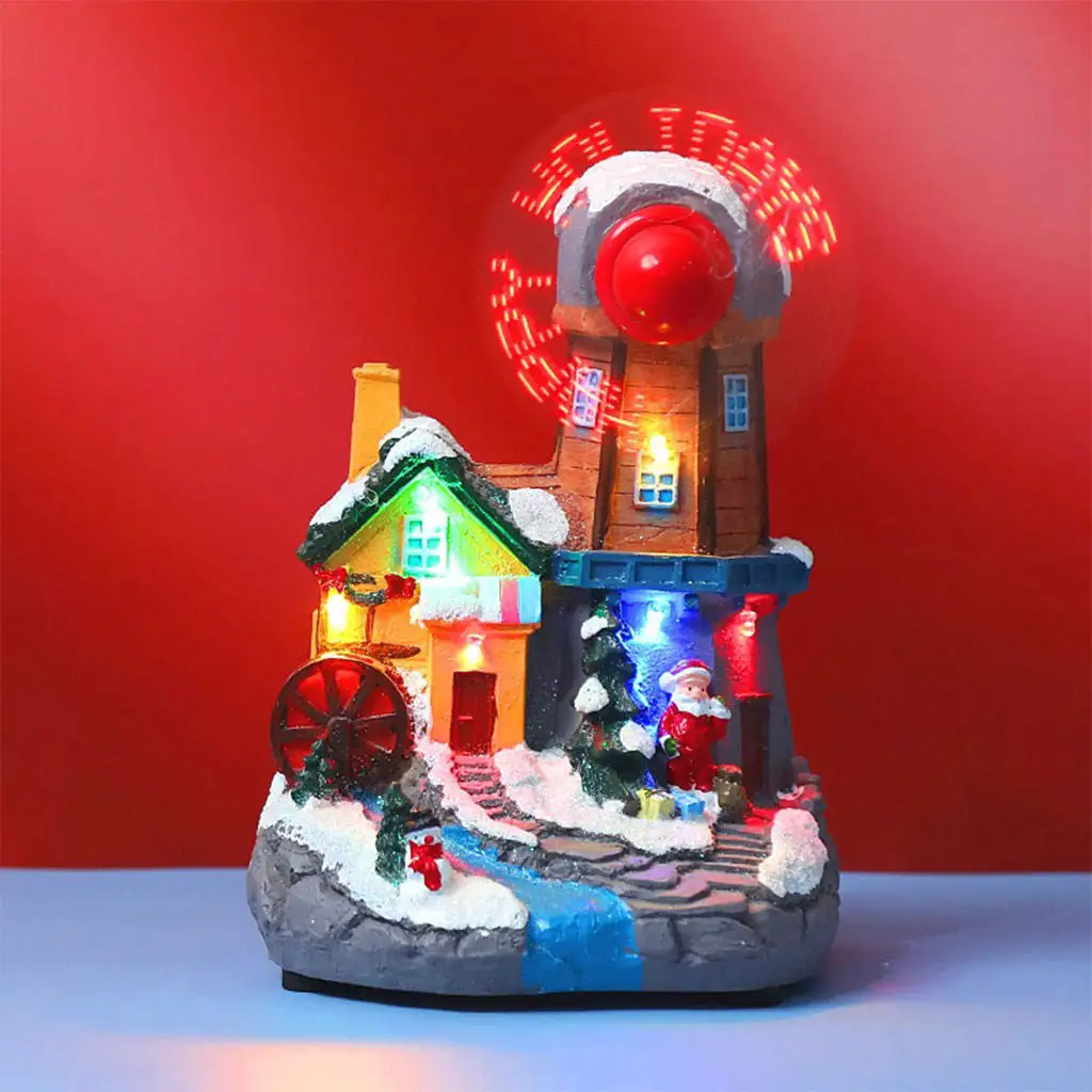 

Рождественский Снежный дом, Новогодняя Рождественская сцена, светящийся миниатюрный ландшафт, новогодний декоративный Настольный