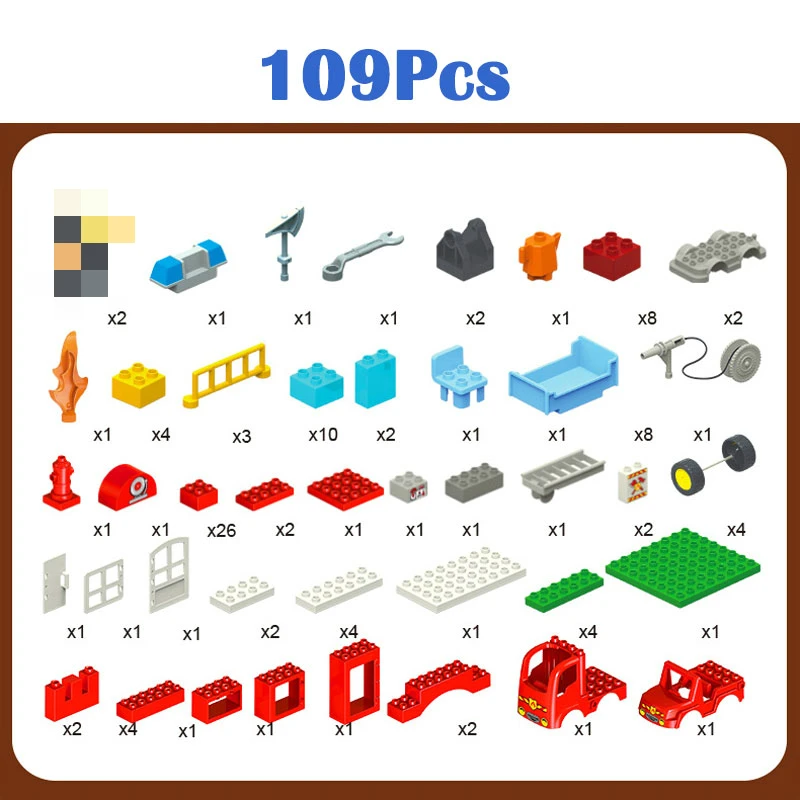 DIY Big Size City Fire Department Firemen Building Blocks Compatible All Brands Big block Bricks Hobbies Toys For Children
DIY Big Size City Fire Department Firemen Building Blocks Compatible All Brands Big block Bricks Hobbies Toys For Children