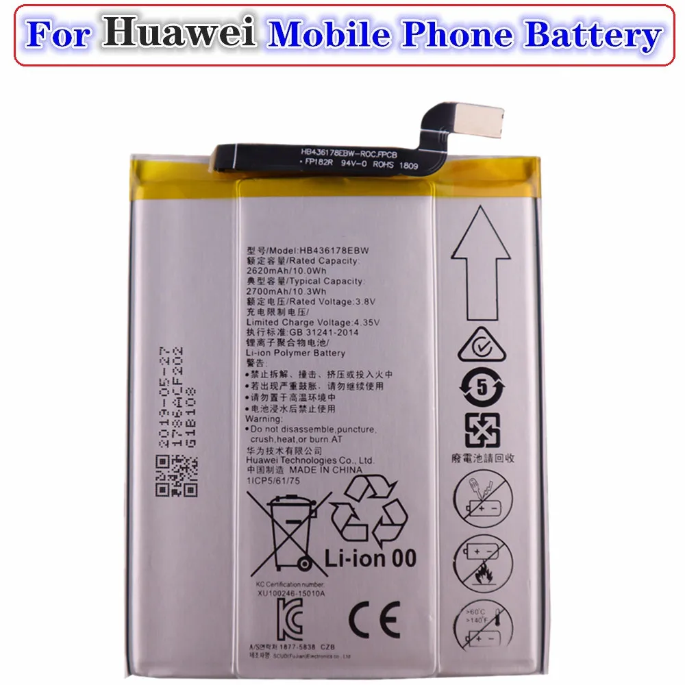 Новинка 2700 мАч HB436178EBW Аккумулятор для Huawei Mate S CRR-L09,CRR-L13,CRR-L23,CRR-CL10,CRR-CL20,CRR-CL00,CRR-UL00
Новинка 2700 мАч HB436178EBW Аккумулятор для Huawei Mate S CRR-L09,CRR-L13,CRR-L23,CRR-CL10,CRR-CL20,CRR-CL00,CRR-UL00