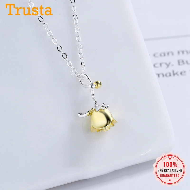 Trustdavis Real 925 Sterling Silver Fashion Sweet Romantic Rose Flower Necklace For Women Wedding Party Fine Jewelry Gift DA2279
Trustdavis Real 925 Sterling Silver Fashion Sweet Romantic Rose Flower Necklace For Women Wedding Party Fine Jewelry Gift DA2279