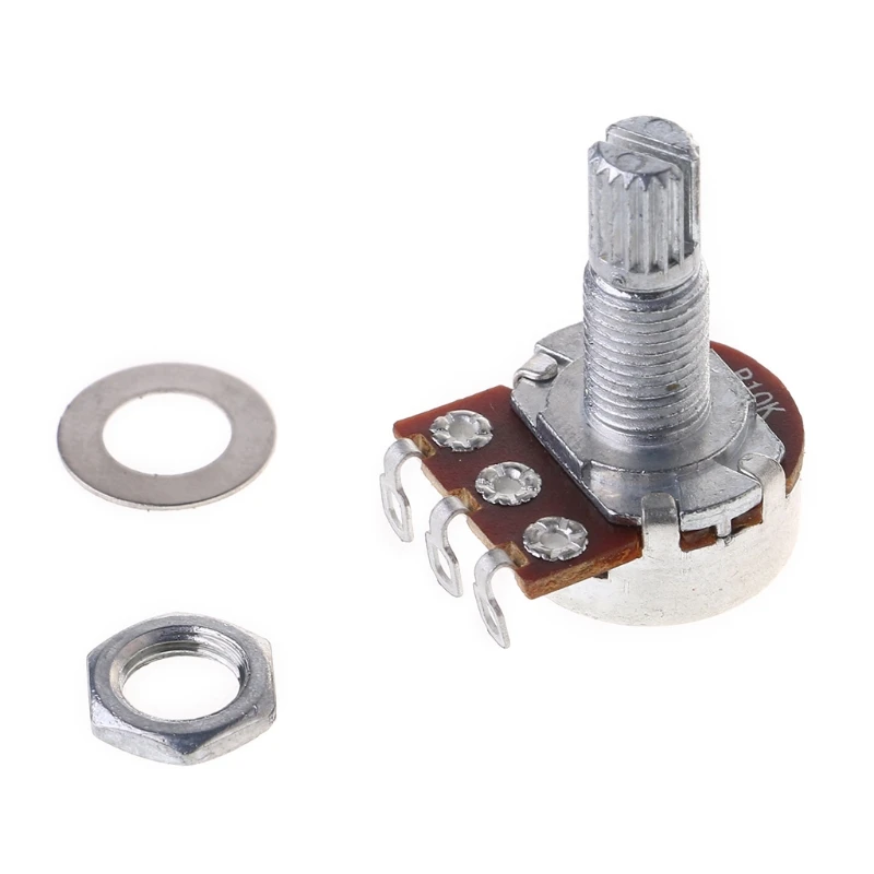 B10K Potentiometer Splined Pot Electric Guitar Bass Effect Amp Tone Volume 18mm Shaft Parts
B10K Potentiometer Splined Pot Electric Guitar Bass Effect Amp Tone Volume 18mm Shaft Parts