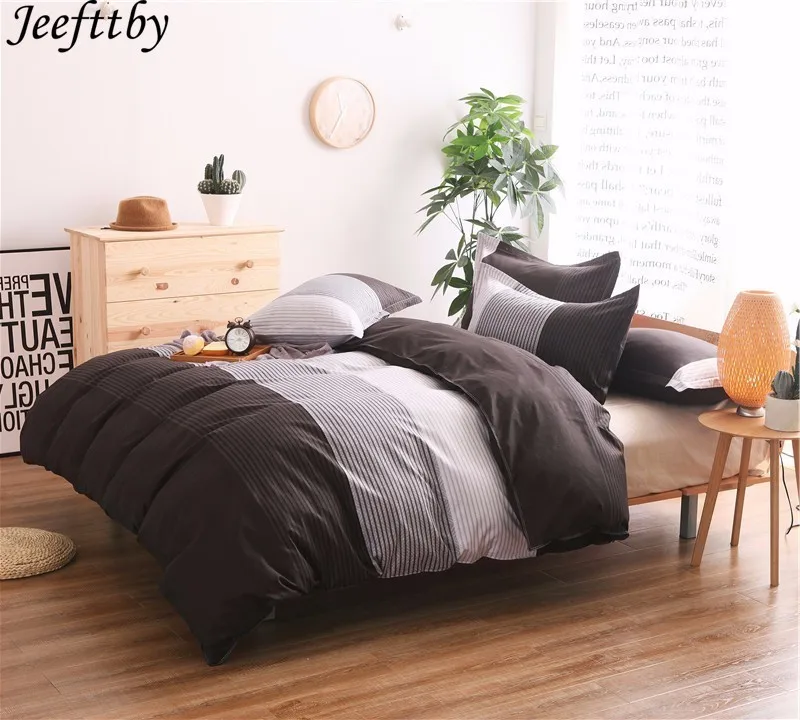 Home Textiles Bedding Sets Grey Stripe Printing Duvet Cover Pillowcase 3pcs Bed Sets Bedroom Bedclothes (No Sheet No Filling)
Home Textiles Bedding Sets Grey Stripe Printing Duvet Cover Pillowcase 3pcs Bed Sets Bedroom Bedclothes (No Sheet No Filling)