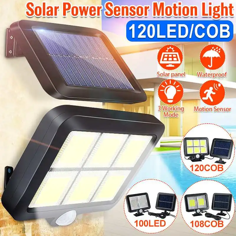 100W 108W 120W LED Solar Light Outdoor Motion Sensor Wide Angle Illumination Waterproof Solar Wall Lamp Garden Garage Lights
100W 108W 120W LED Solar Light Outdoor Motion Sensor Wide Angle Illumination Waterproof Solar Wall Lamp Garden Garage Lights