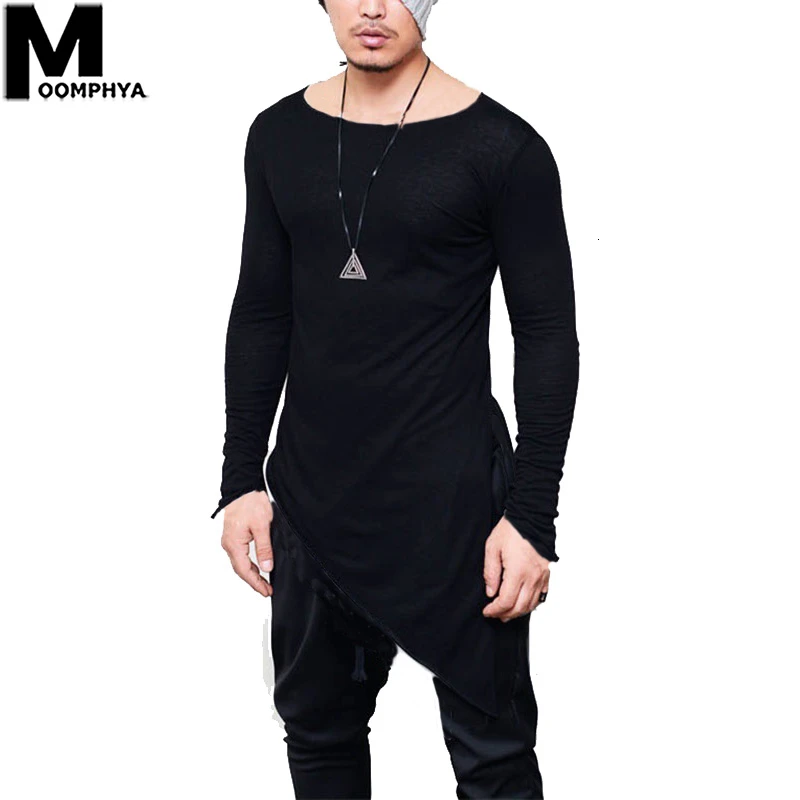 Moomphya 2019 New Irregular Longline hem long sleeve men t shirt Streetwear hip hop t-shirt for men Stylish tshirt tee shirt men
Moomphya 2019 New Irregular Longline hem long sleeve men t shirt Streetwear hip hop t-shirt for men Stylish tshirt tee shirt men