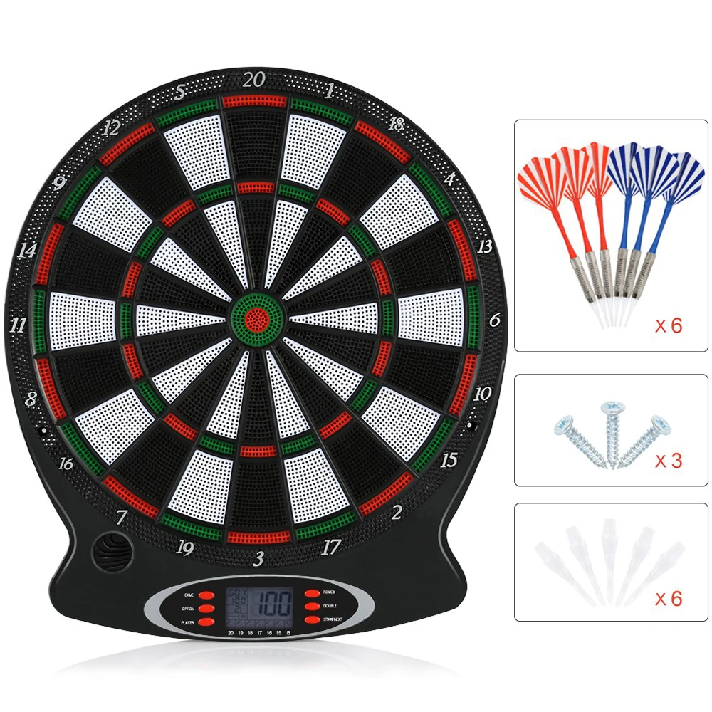 Dart Game With 6 Darts Party Toy Flying Game Gift 15" Professional Electronic Darts LCD Display Scoring Indicator
Dart Game With 6 Darts Party Toy Flying Game Gift 15" Professional Electronic Darts LCD Display Scoring Indicator