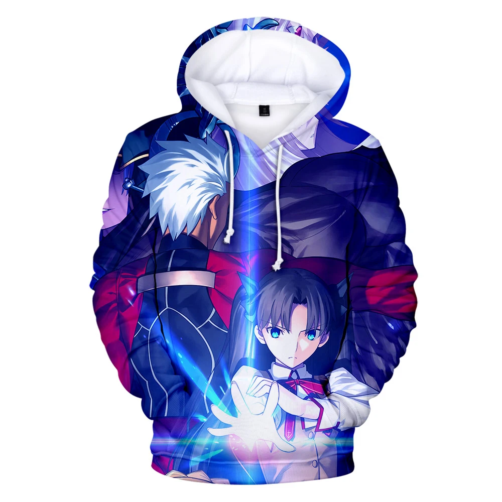 Забавные Leuke 3D печати Fate Stay кофты с капюшоном ночной тематики толстовки Jongen/Meisje