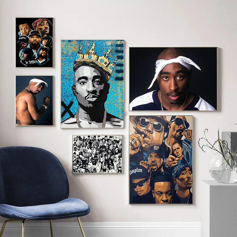 West Coast Fashion Hip Hop Tupac Music Posters and Mural Pictures on Canvas Painting Home Decor 
West Coast Fashion Hip Hop Tupac Music Posters and Mural Pictures on Canvas Painting Home Decor