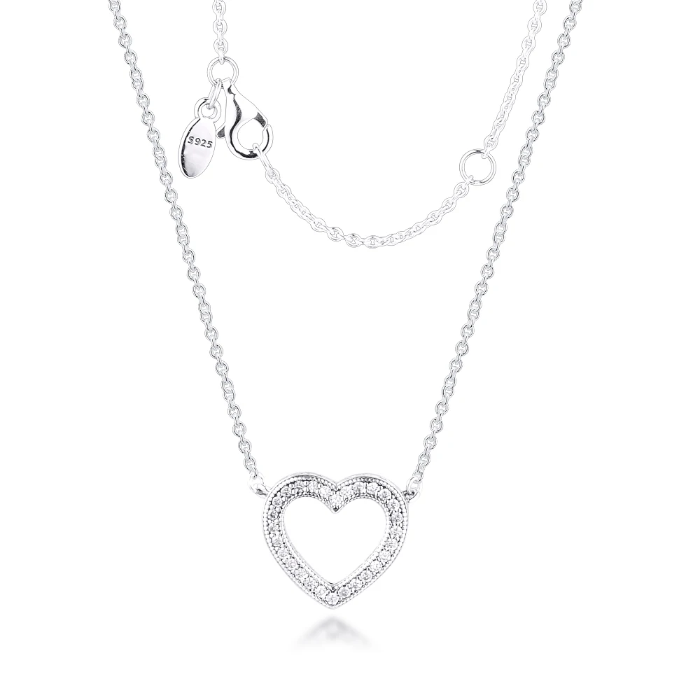 Genuine 925 Sterling Silver Loving Hearts Chain Necklaces for Women Party Wedding Jewelry Fashion Pendants Necklaces Collier
Genuine 925 Sterling Silver Loving Hearts Chain Necklaces for Women Party Wedding Jewelry Fashion Pendants Necklaces Collier