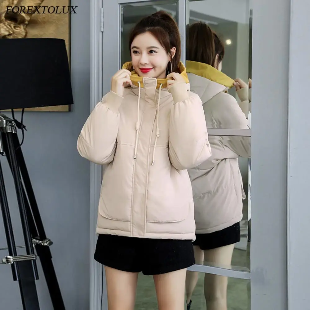 Down Cotton Padded Short Jacket Coat Warm Sustans Women Winter Loose Parkas Patchwork Hooded Forextolux New Female
Down Cotton Padded Short Jacket Coat Warm Sustans Women Winter Loose Parkas Patchwork Hooded Forextolux New Female