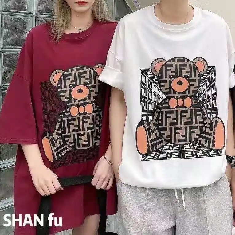 Cartoon Bear print T-shirt women's summer 2021 new fashion mid length loose and thin top
Cartoon Bear print T-shirt women's summer 2021 new fashion mid length loose and thin top