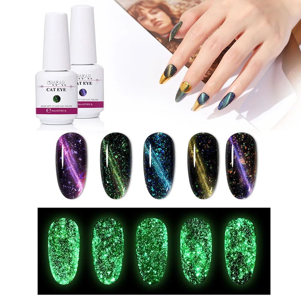 Cat Eye Gel Nail Polish Glow in the Dark Starry Sky Effect 3D Gel Polish Nail Art Set Gift for Friends Nail DIY Polish Shipping
Cat Eye Gel Nail Polish Glow in the Dark Starry Sky Effect 3D Gel Polish Nail Art Set Gift for Friends Nail DIY Polish Shipping