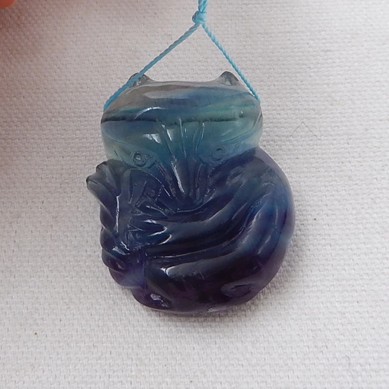 Carved Natural Stone Animal Fox Fluorite Necklace Pendant 40x32x11mm 29.4g semiprecious stone carving pendant
Carved Natural Stone Animal Fox Fluorite Necklace Pendant 40x32x11mm 29.4g semiprecious stone carving pendant