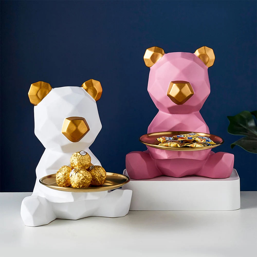 Nordic Home Decor Bear Tray Geometric Animal Sculpture Metal Tray Fruit Sundries Storage Living Room Home Decor Accessories Gift
Nordic Home Decor Bear Tray Geometric Animal Sculpture Metal Tray Fruit Sundries Storage Living Room Home Decor Accessories Gift
