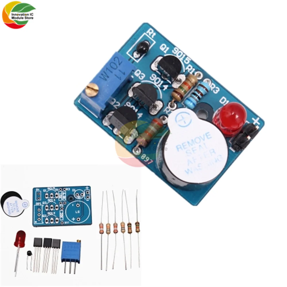 Electronic Temperature Control Alarm DIY Kit Temperature Controller Sound and Light Alarm Kit ICSK061A Thermal Buzzer Thermistor
Electronic Temperature Control Alarm DIY Kit Temperature Controller Sound and Light Alarm Kit ICSK061A Thermal Buzzer Thermistor