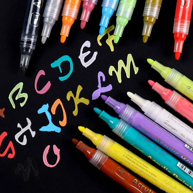 2020 New Color Acrylic Marker Student Hand Painted Stone Ceramic Marker Diy Photo Album Black Cardboard Graffiti Water Paint Pen
2020 New Color Acrylic Marker Student Hand Painted Stone Ceramic Marker Diy Photo Album Black Cardboard Graffiti Water Paint Pen