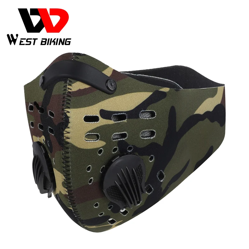 WEST BIKING PM2.5 противозагрязняющая Спортивная маска для лица с активированным углем