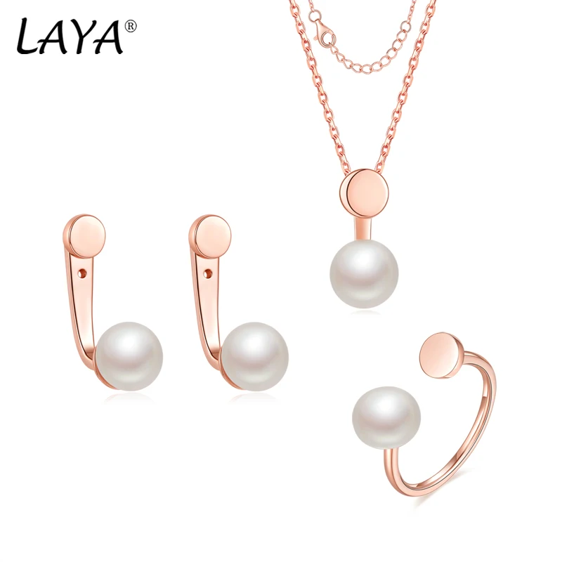 Laya 925 Sterling Silver Simple Design Natural Freshwater Bread Beads Pearl Earrings Ring Neacklace Sets For Women Fine Jewelry
Laya 925 Sterling Silver Simple Design Natural Freshwater Bread Beads Pearl Earrings Ring Neacklace Sets For Women Fine Jewelry