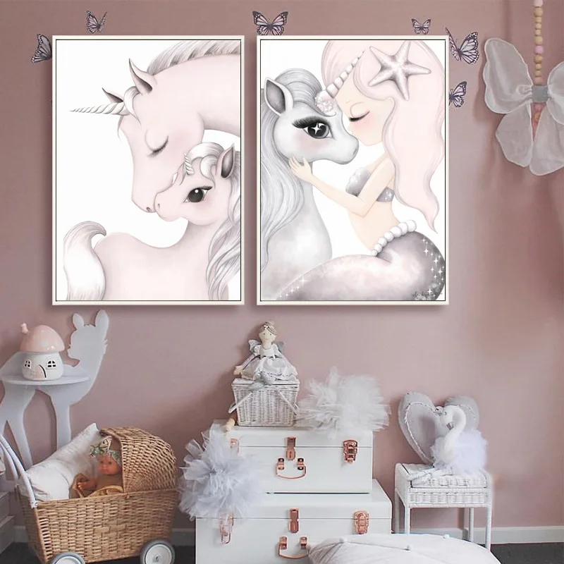 Pink Unicorn Mermaid Canvas Art Print Painting Poster Love Wall Pictures For Room Home Decorative Bedroom Decor No Frame
Pink Unicorn Mermaid Canvas Art Print Painting Poster Love Wall Pictures For Room Home Decorative Bedroom Decor No Frame