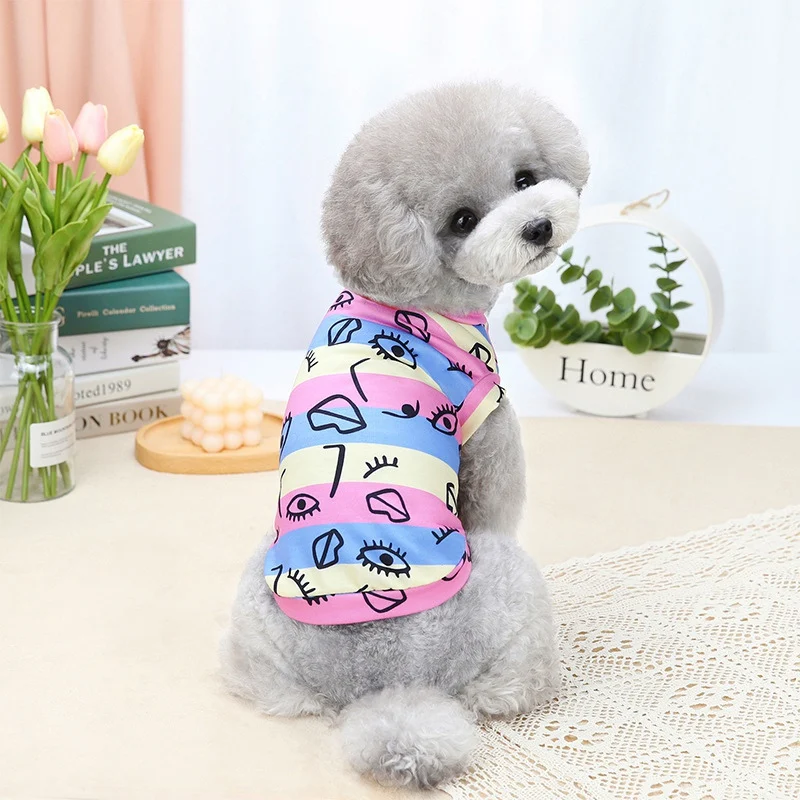 Summer Thin Dog Clothes Pet Dog T-shirt Graffiti Print Puppy Vest Clothing Pet Vest For Poodle Teddy Chihuahua
Summer Thin Dog Clothes Pet Dog T-shirt Graffiti Print Puppy Vest Clothing Pet Vest For Poodle Teddy Chihuahua
