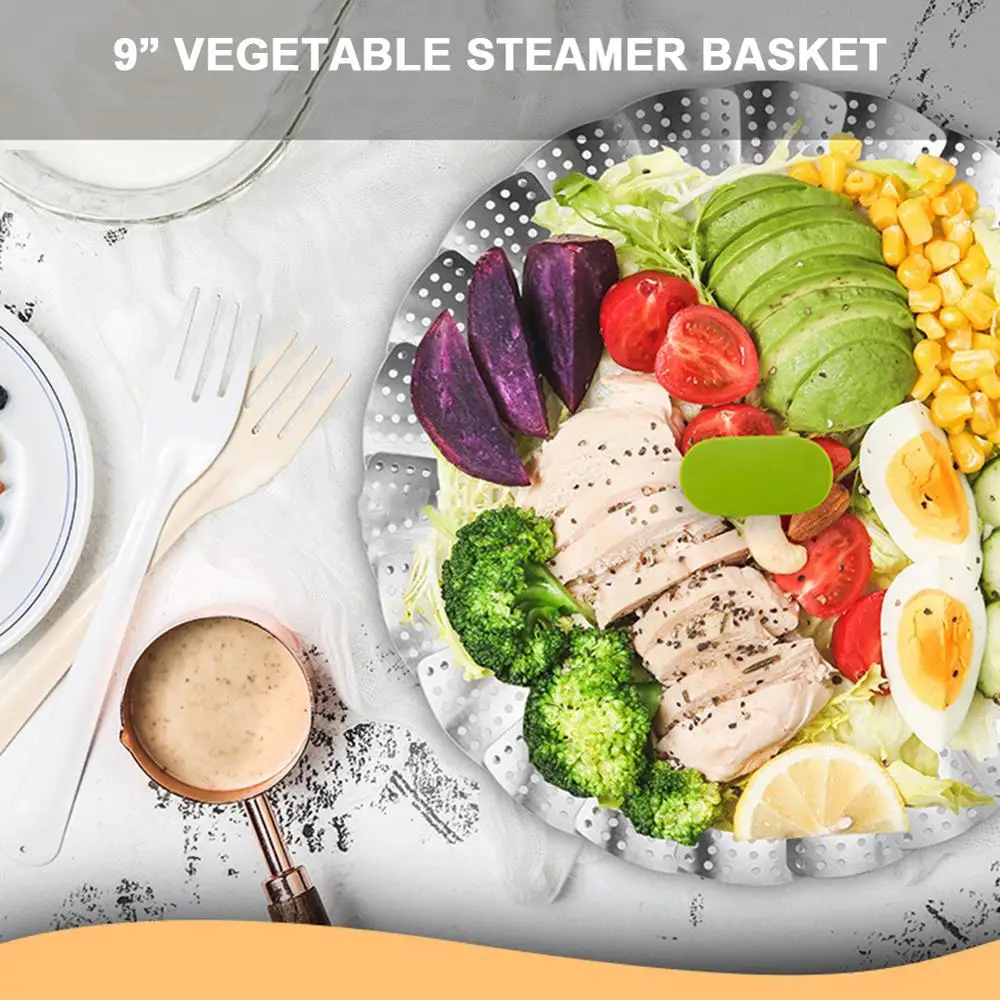 Folding Dish Steam Stainless Steel Food Steamer Basket Mesh Vegetable Cooker Steamer Expandable Pannen Kitchen Tool
Folding Dish Steam Stainless Steel Food Steamer Basket Mesh Vegetable Cooker Steamer Expandable Pannen Kitchen Tool