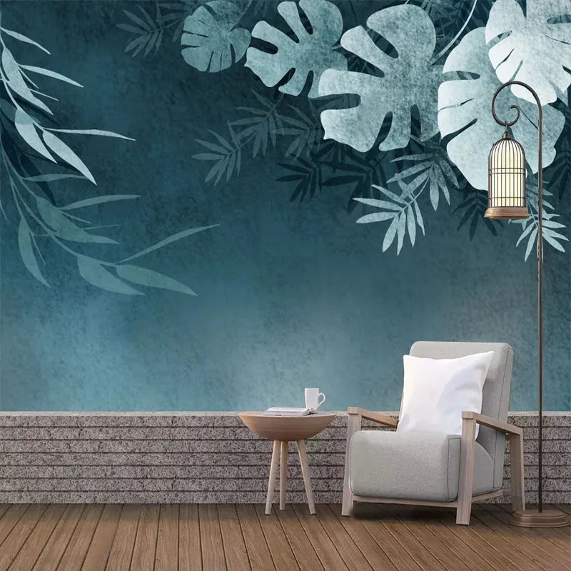 

Custom Mural Wallpaper Modern Tropical Forest Art Fresco Living Room TV Sofa Bedroom Background Wall Decor Papel De Parede Sala