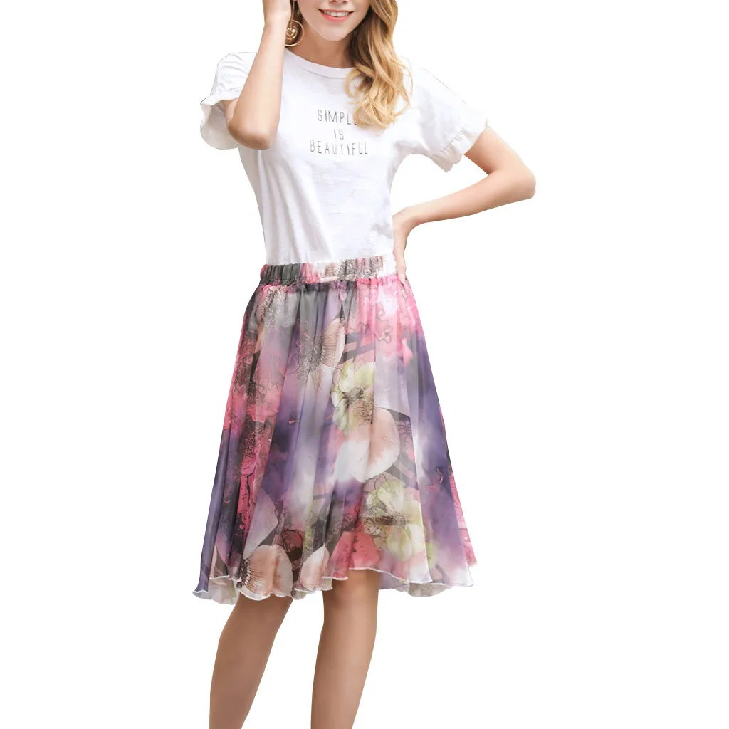 New Women Summer Beach Sunny Skirts Fashion Lady Bohemian Printed Flexible High Waist A-Shaped Dress Beach Skirt Z0410
New Women Summer Beach Sunny Skirts Fashion Lady Bohemian Printed Flexible High Waist A-Shaped Dress Beach Skirt Z0410